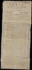 N° 51 1ère publication. Vente de biens nationaux de prèmiere origine... Le 2 germinal de l'an troisième. S.l. : [s.n.], 1795.