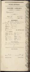 Passeport de Gustave Berlan (accompagné de sa dame Jeanne Dufour son épouse âgée 26 ans)